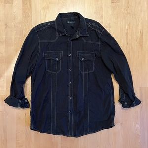 INC Western Style Long Sleeve Button Up